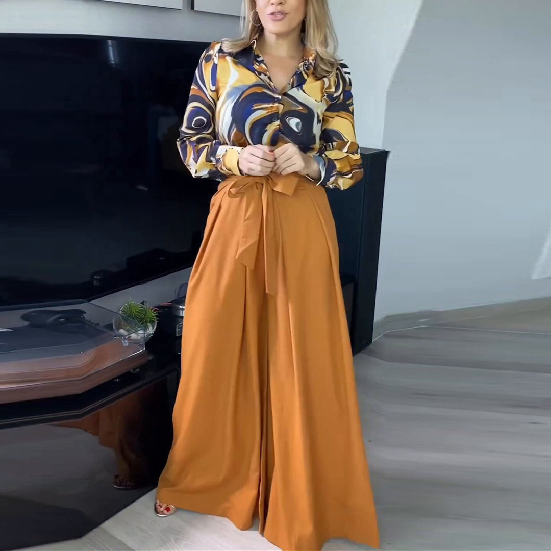 Damen elegantes und luftiges Maxikleid mit hübschem Muster EB