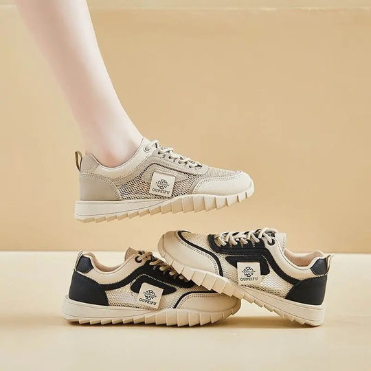 Damen Komfortable Sport-Sneaker mit atmungsaktive Obermaterial und robustem Sohlenprofil EB