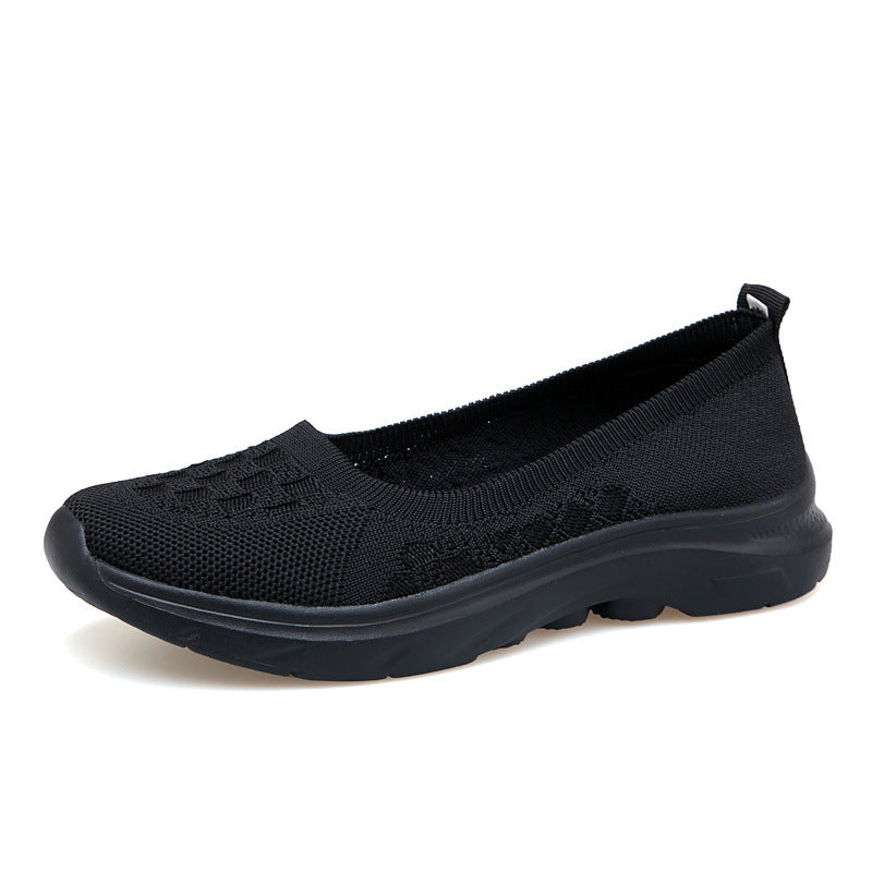 Damen Bequeme Slip-On Sneakers aus atmungsaktivem Gewebe EB