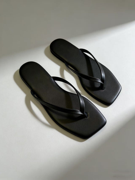 Damen modische Zehentrenner-Sandalen mit bequemem Fußbett EB