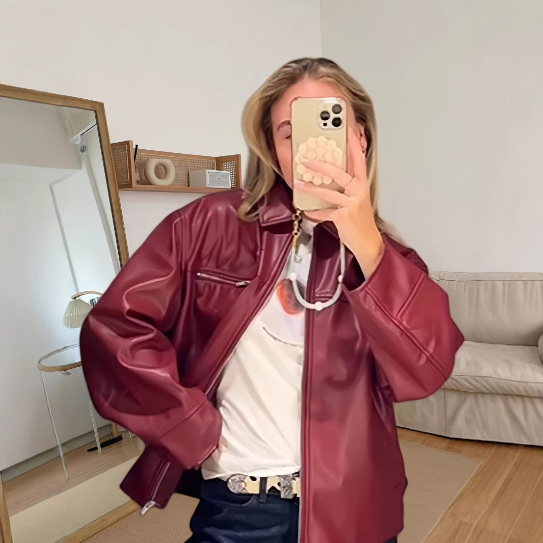 Damen modische lässige jacke mit asymmetrischen Reißverschlüssen EB