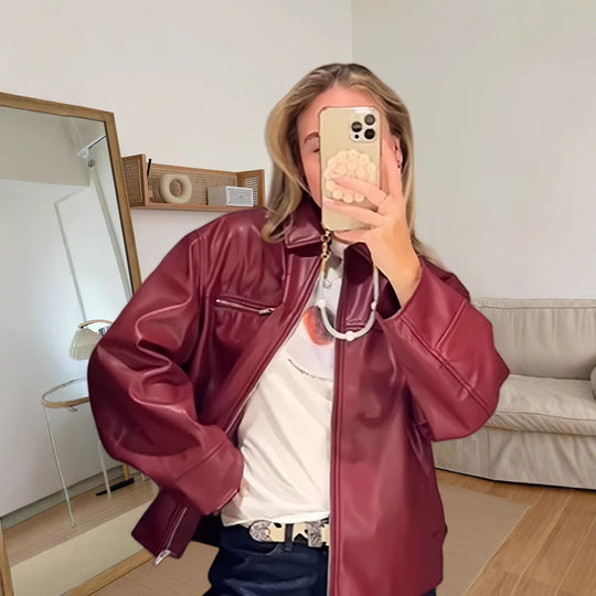 Damen modische lässige jacke mit asymmetrischen Reißverschlüssen EB