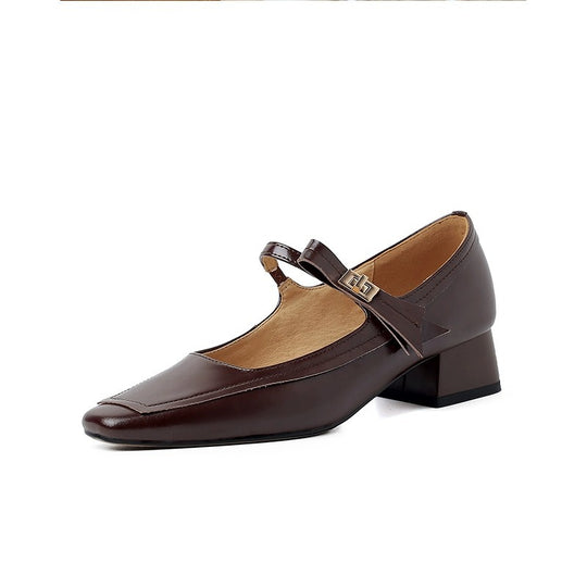 Damen elegante Slingpumps mit modischem Riemchen und komfortablem Blockabsatz EB