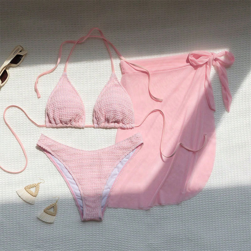 Damen Triangel-Bikini-Set mit passendem Wickelrock EB