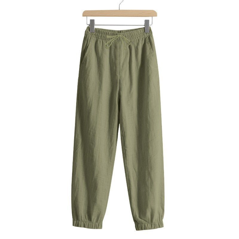 Damen lässige Freizeithose mit lockerem Schnitt und elastischem Bund EB