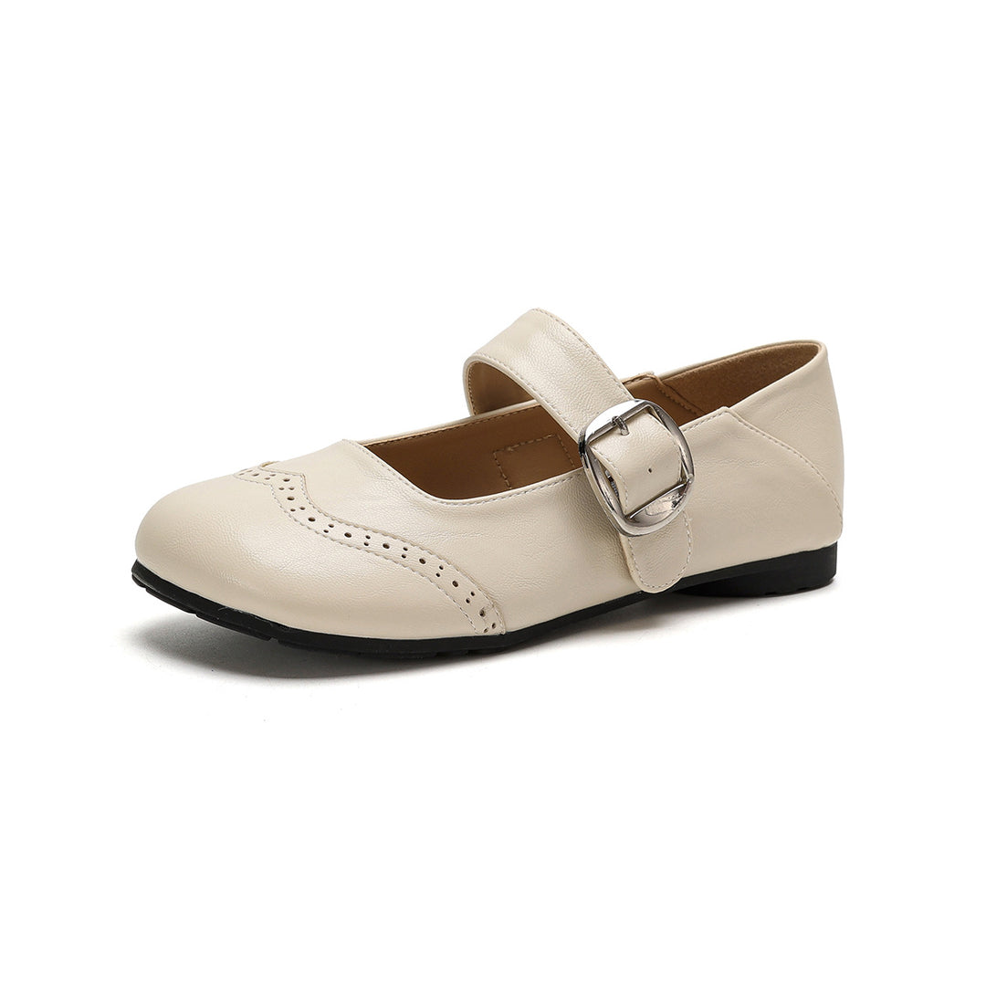 Damen Ballerinas mit verstellbarem Riemen und eleganter Schnalle EB
