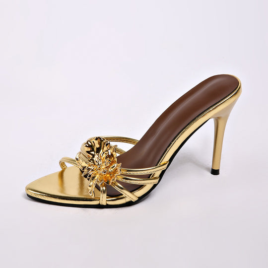 Damen Elegante High-Heels mit floraler Applikation und komfortablem Fußbett EB