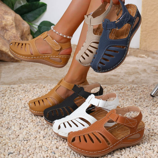 Damen komfortable und stylische Freizeitsandalen mit Riemchen EB