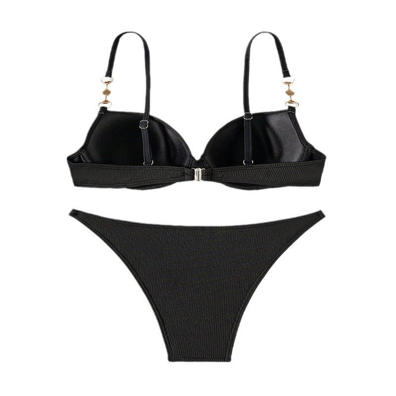 Damen Push-Up-Bikini mit eleganten Schmuckdetails EB