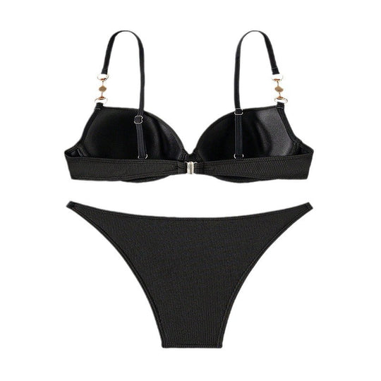 Damen Push-Up-Bikini mit eleganten Schmuckdetails EB