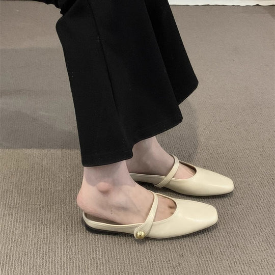 Damen elegante Ballerina-Slipper mit modischem Riemchen und Komfort-Innensohle EB