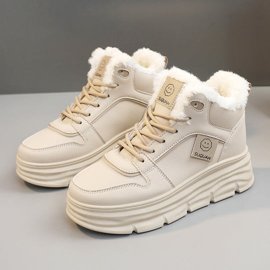 Damen Chunky Winter Sneakers mit kuscheligem Innenfutter und rutschfester Sohle EB