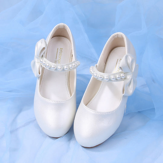 Mädchen Ballerina Schuhe mit Perlen und Schleifen EB