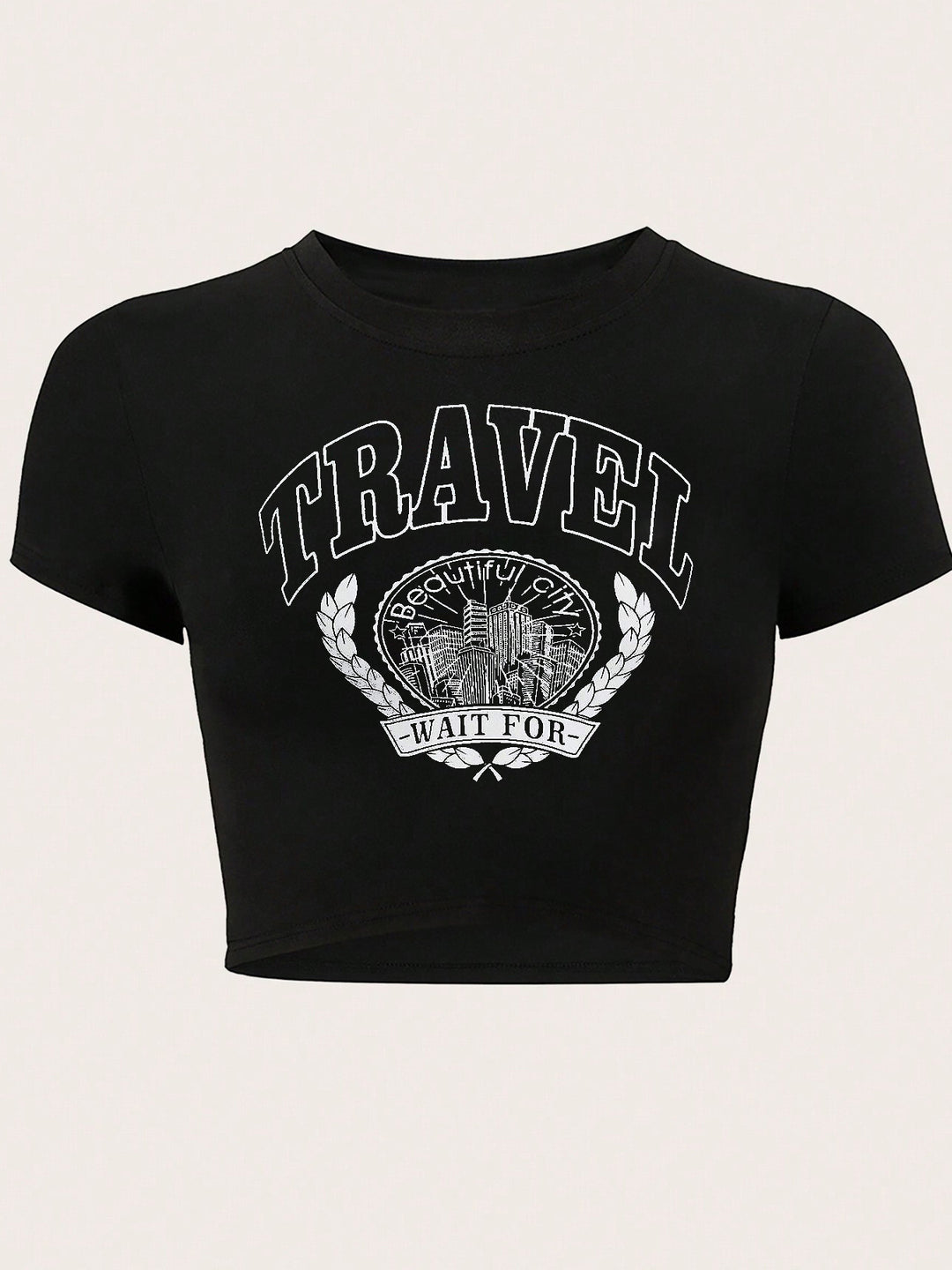 Damen T-Shirt mit funkelndem Discokugel-Motiv und zeitgemäßem Schleifendetail EB