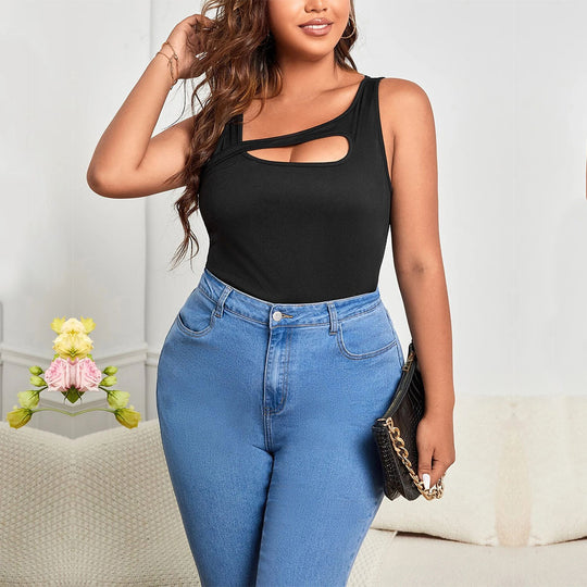 Damen Body mit asymmetrischem Cut-Out und komfortablem Schlangenprint EB