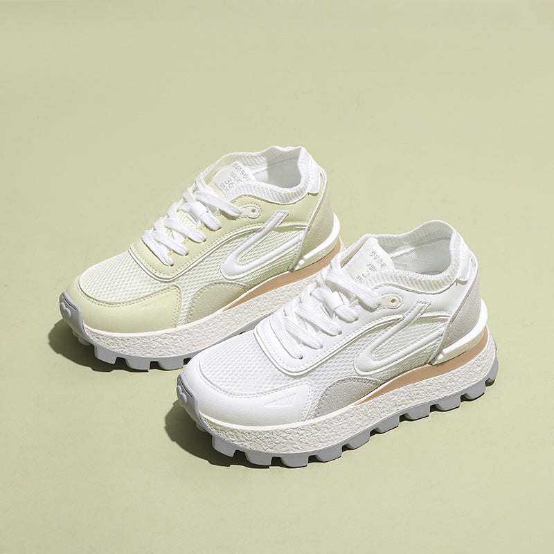 Damen sportliche Sneakers mit atmungsaktiver Mesh-Oberfläche und dämpfendem Sohlenprofil EB