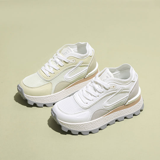 Damen sportliche Sneakers mit atmungsaktiver Mesh-Oberfläche und dämpfendem Sohlenprofil EB