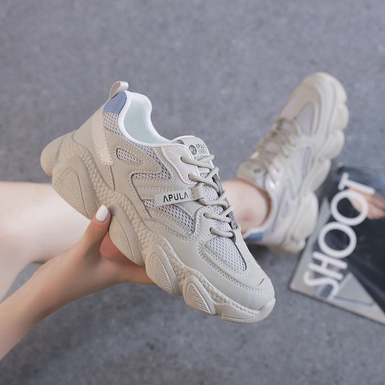 Damen Chunky Sneakers mit atmungsaktiver Mesh-Oberfläche und dämpfender Sohle EB
