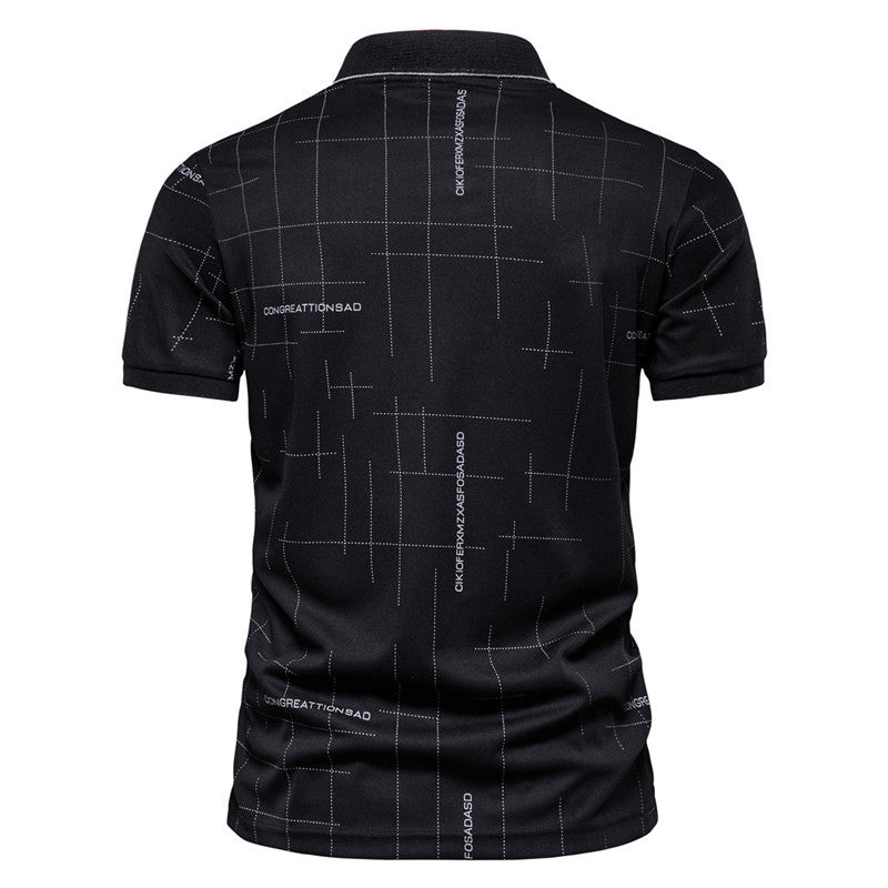 Herren Poloshirt mit modernem grafischen Druck und atmungsaktiver Funktion EB