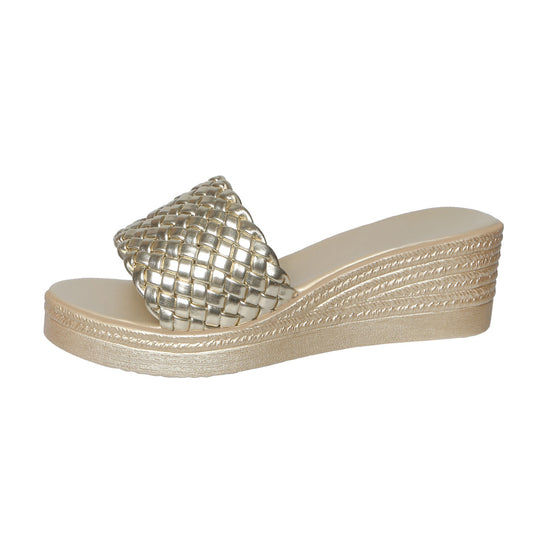 Damen Wedge-Sandalen mit geflochtenem Riemen und ergonomischer Sohle EB
