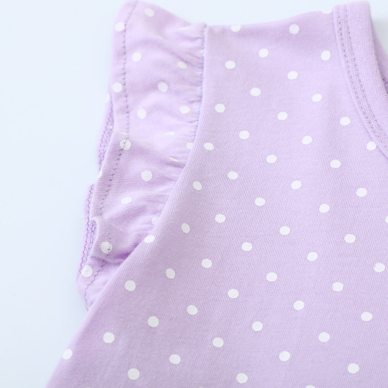 Mädchen Baumwollkleid mit bezaubernden Einhorn-Applikationen EB