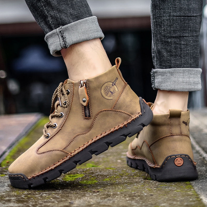 Herren robuste Wanderstiefel mit seitlichem Reißverschluss EB
