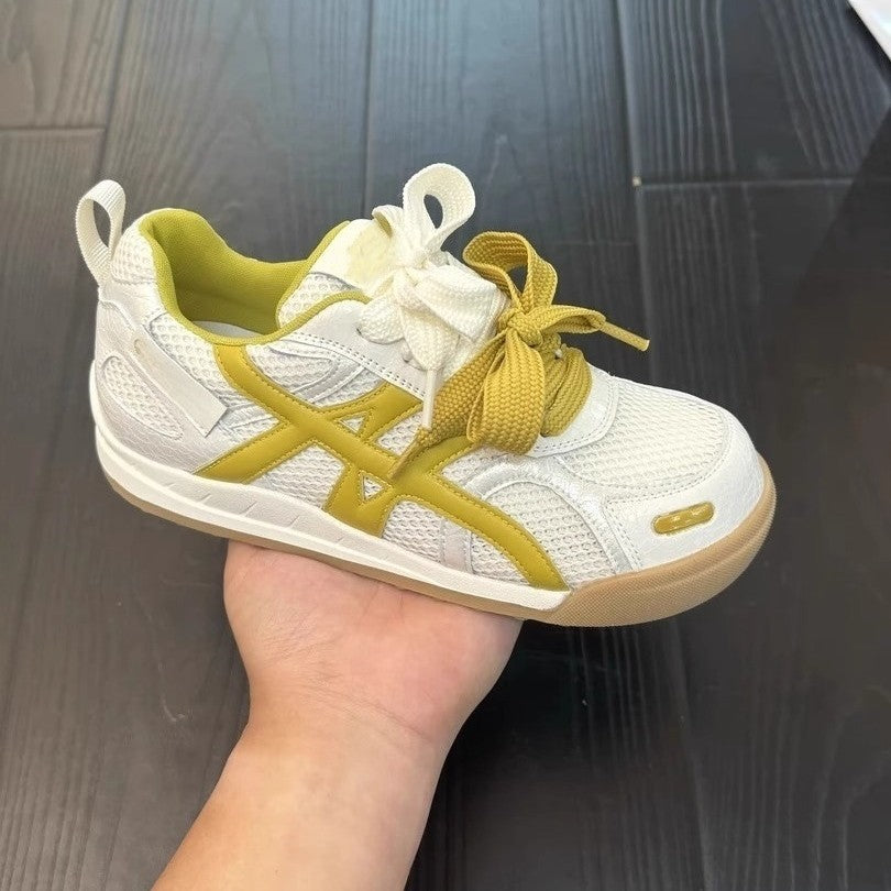 Damen Sportliche Atmungsaktive Sneakers mit einzigartigem Design und bequemen Schnürsenkeln EB