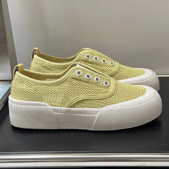 Damen Sportliche Sneakers mit atmungsaktivem Netzmaterial und modischem Plateau EB