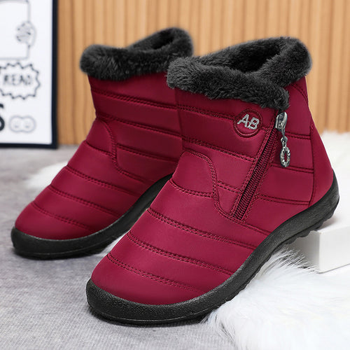 Damen Isolierte Winterstiefel mit rutschfester Sohle und praktischem Reißverschluss EB