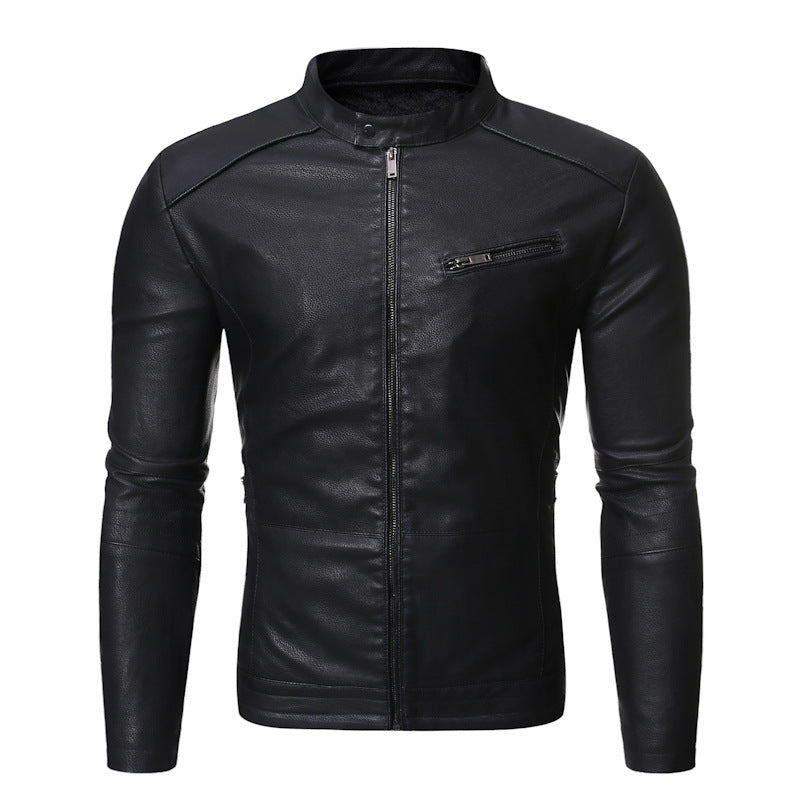Herren jacke mit stylishem Stehkragen und praktischen Reißverschlusstaschen EB