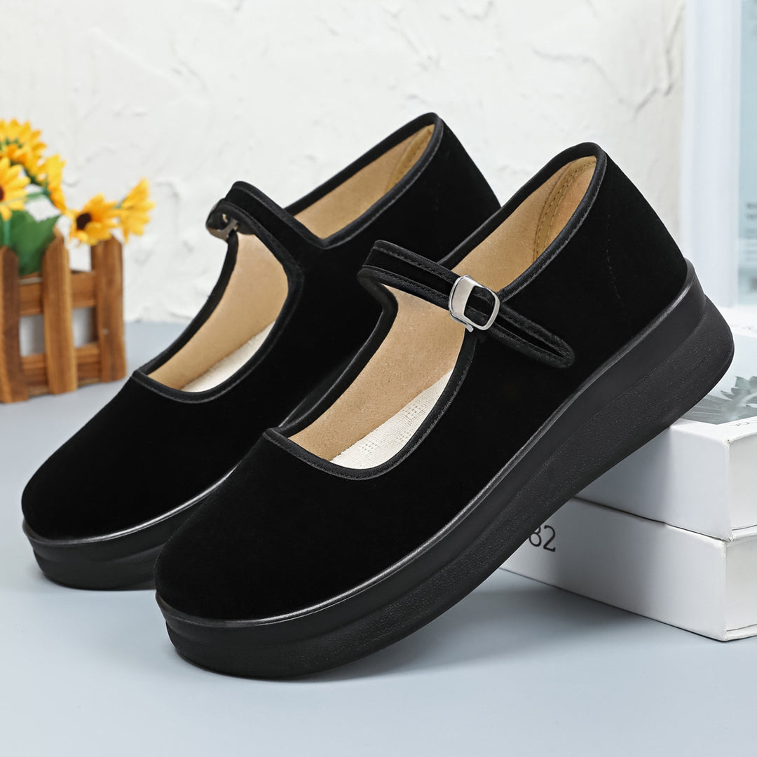 Damen Elegante und bequeme Mary Jane Schuhe mit verstellbarem Riemen EB