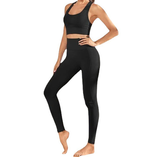 Damen Hochbund-Leggings aus atmungsaktivem Material mit figurformendem Effekt EB