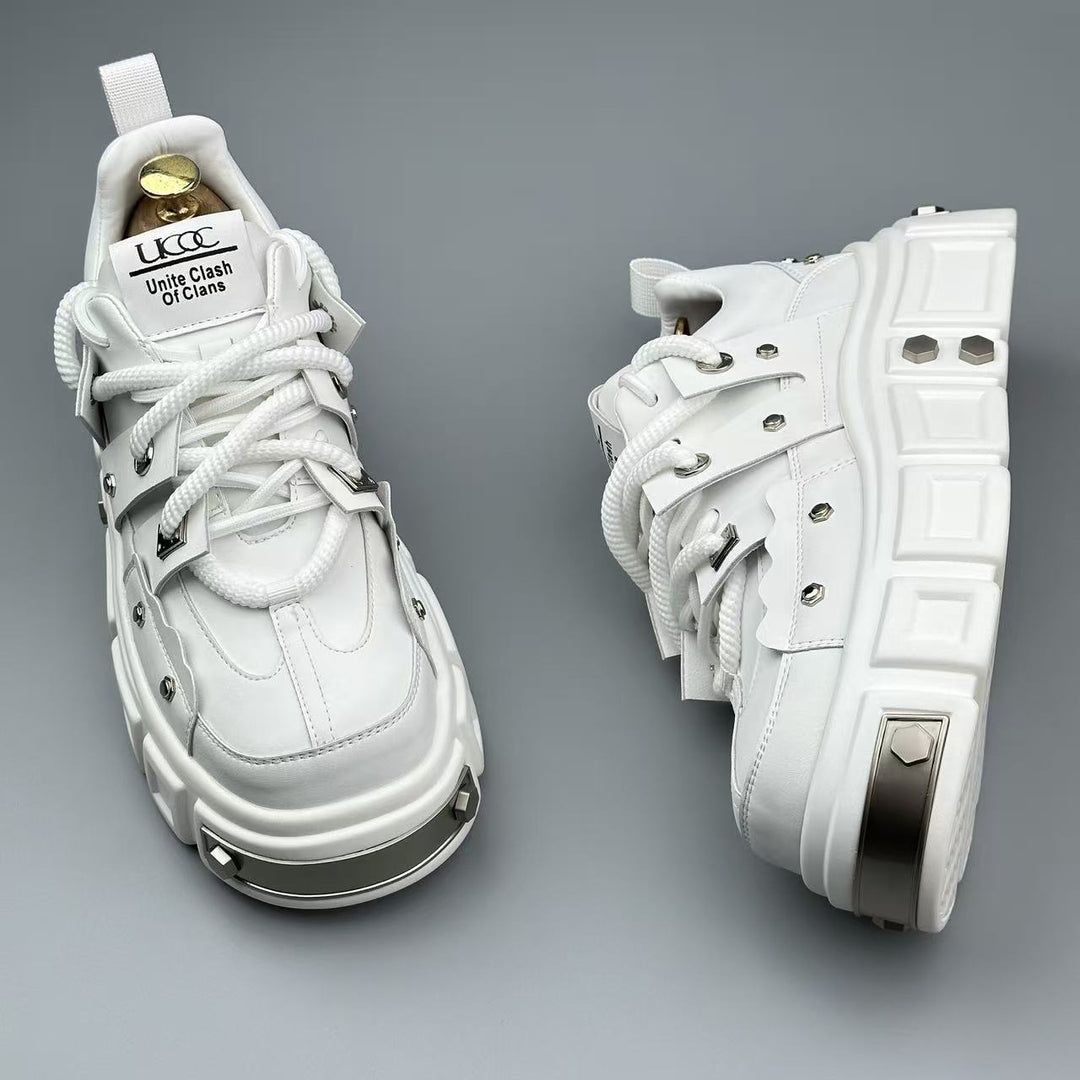 Damen Chunky Sneakers mit auffälligem Design und strapazierfähigem Obermaterial EB