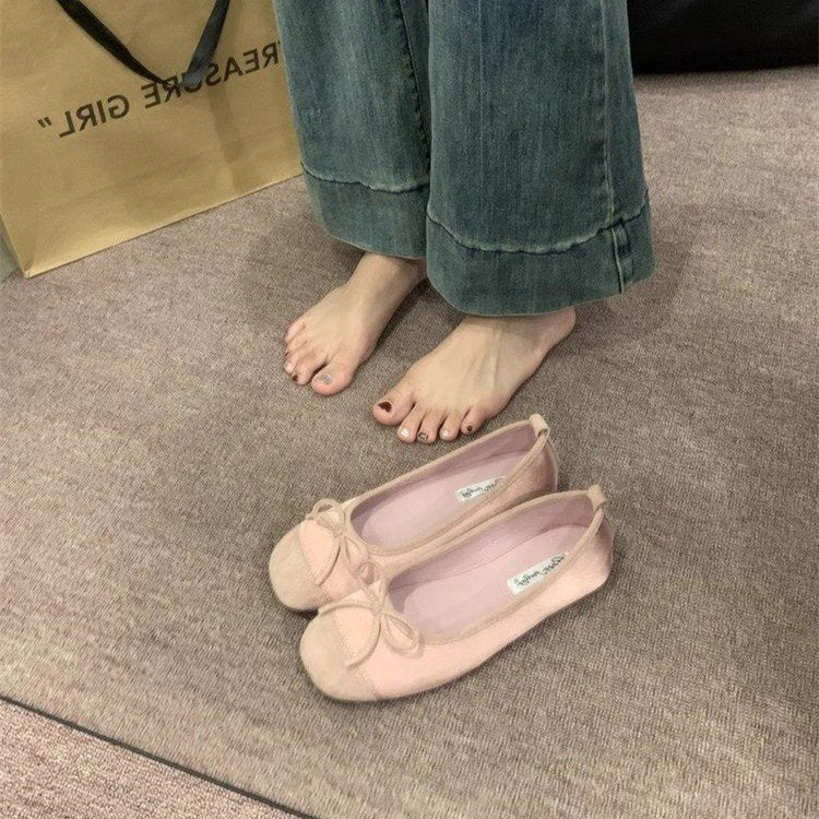 Damen Ballerinas mit zierlichem Schleifenakzent und weichem Innenfutter EB