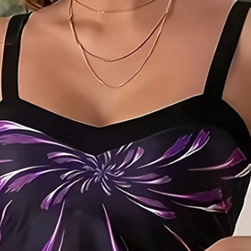 Damen Strandkleid mit modischem A-Linien-Schnitt und verstellbaren Trägern EB
