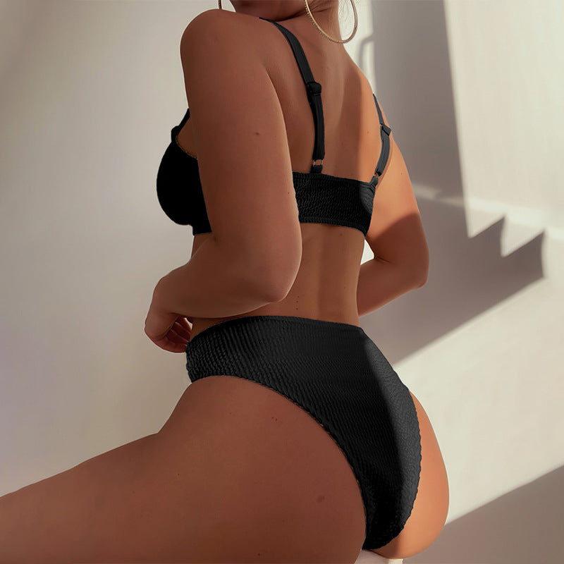 Damen Zweiteiliges Bikini-Set mit innovativem Knotendesign EB