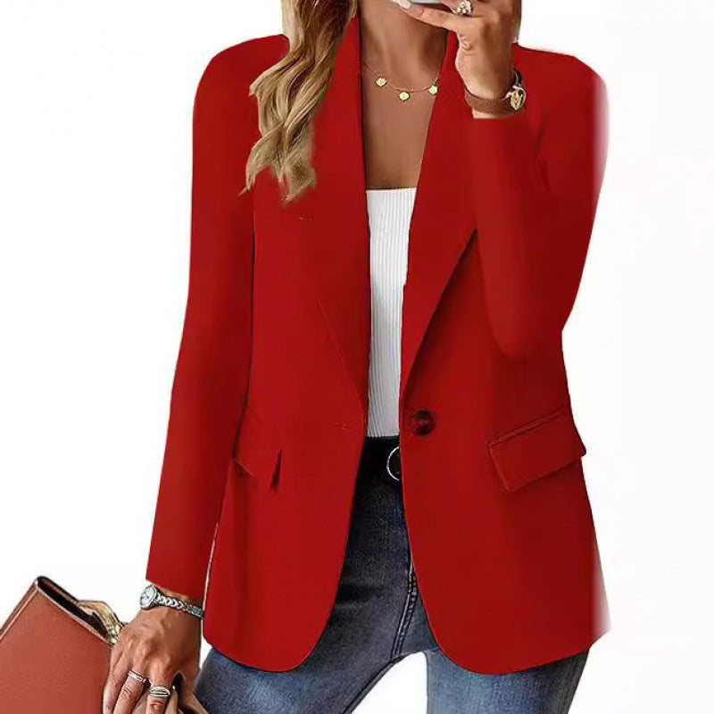 Damen Moderner Tailored Blazer mit elegante Knopfdetails EB