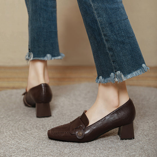Damen elegante Sling-Pumps mit stilvollem Design und komfortablem Blockabsatz EB