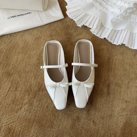Damen Elegante Slingback-Ballerinas mit modischem Riemchen und luxuriösem Glanz EB