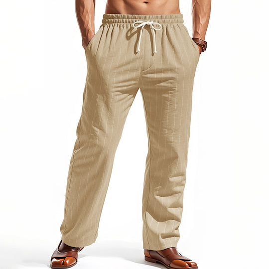 Herren lässige Freizeithose mit elastischem Bund und seitlichen Taschen EB