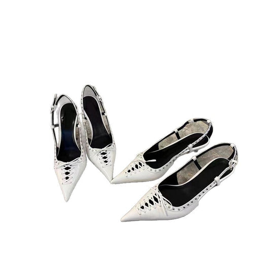 Damen elegante Slingback High Heel Pumps EB