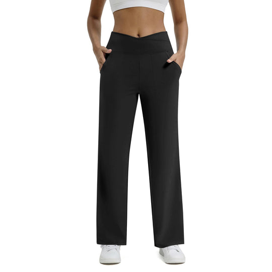 Damen Freizeithose mit hohem Bund und praktischen Taschen EB