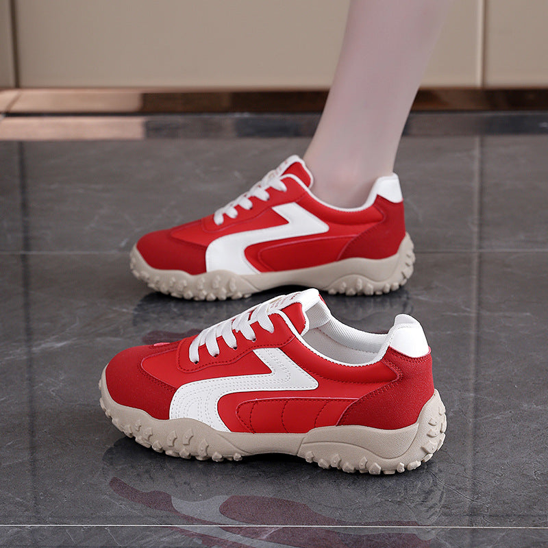 Damen Sportliche Sneaker mit rutschfester Gummisohle und atmungsaktivem Obermaterial EB