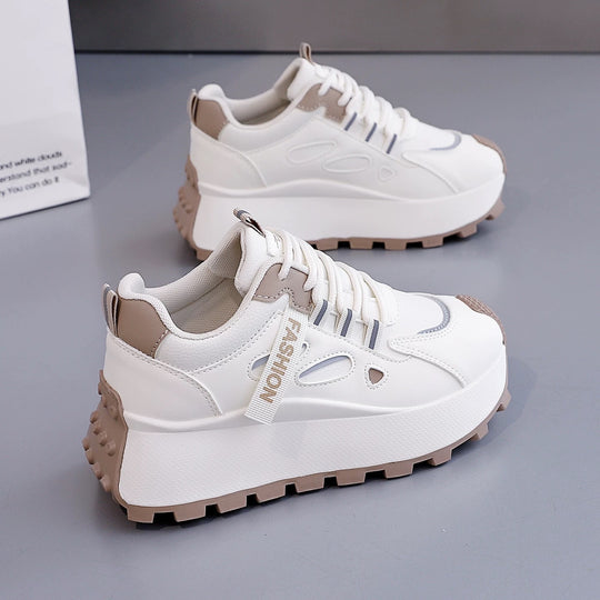 Damen Bequeme Chunky Sneakers mit rutschfester Laufsohle EB