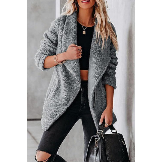 Damen kuschelige Teddyjacke EB