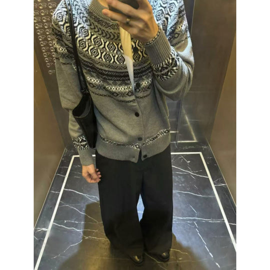 Damen Strickjacke mit Norweger-Muster EB