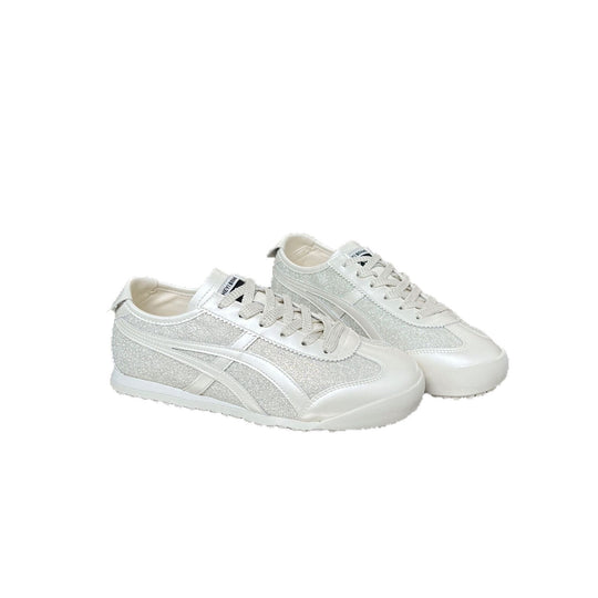 Damen Sportliche Sneakers mit glitzerndem Obermaterial und rutschfester Sohle EB