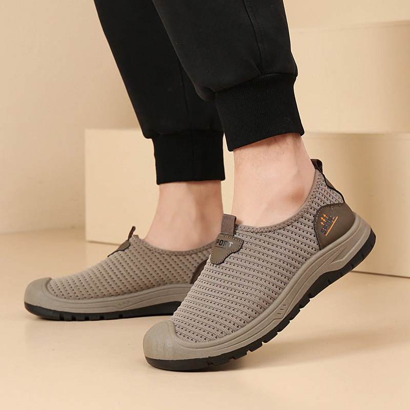 Damen Sportliche Slip-On Freizeitschuhe mit atmungsaktiver Struktur EB