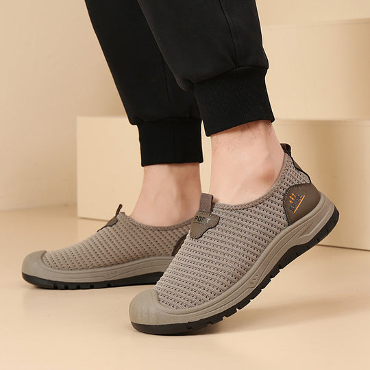 Damen Sportliche Slip-On Freizeitschuhe mit atmungsaktiver Struktur EB