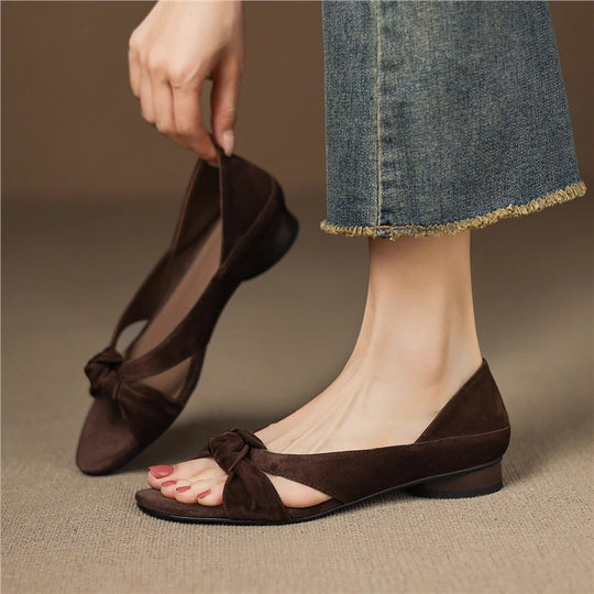 Damen elegante Slipper mit Knottedetail EB